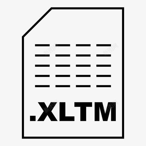 xltmexcel文件图标svg_新图网 https://ixintu.com excel microsoft xltm 文件 文件类型图标 模板 电子表格