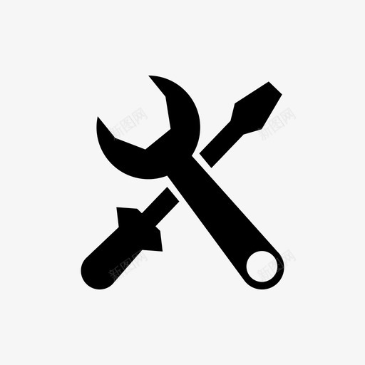 工具螺丝刀扳手图标svg_新图网 https://ixintu.com 工具 扳手 螺丝刀