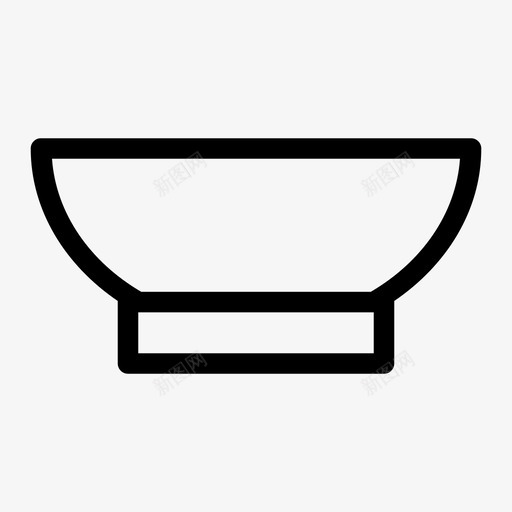 碗盘子厨房用具图标svg_新图网 https://ixintu.com 厨房用具 器皿 汤 盘子 碗 碗logo
