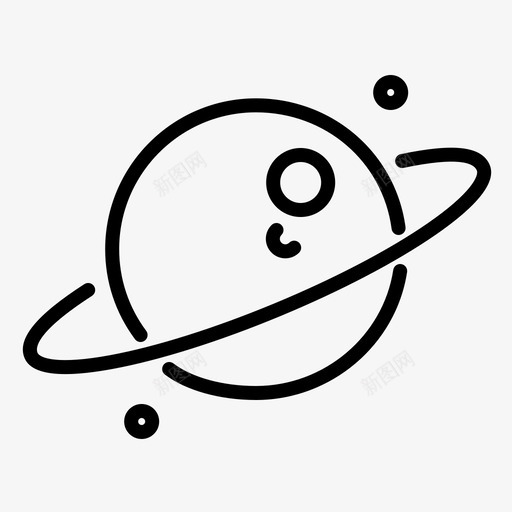 土星行星太阳系图标svg_新图网 https://ixintu.com 土星 太空线图标集 太阳系 行星