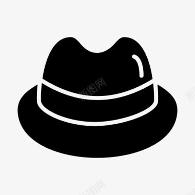 帽子圆顶礼帽时尚帽子图标图标