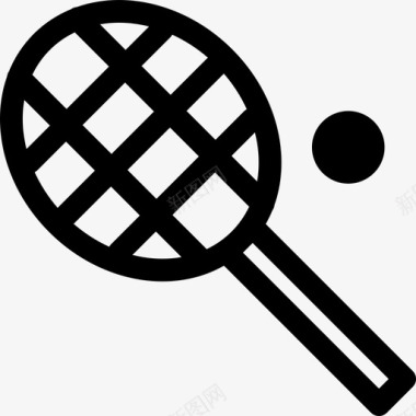 网球拍和球体育poi活动大纲图标图标