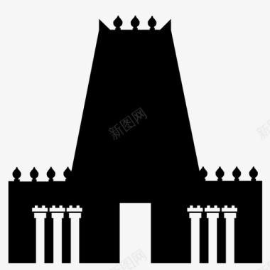 寺庙建筑戈普拉姆图标图标