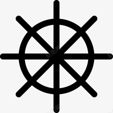 船舵运输poi道路轮廓图标图标