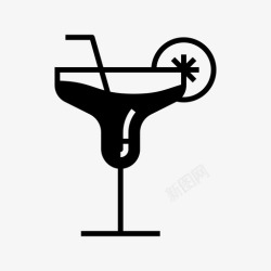 杯龙舌兰酒玛格丽塔杯酒精鸡尾酒图标高清图片