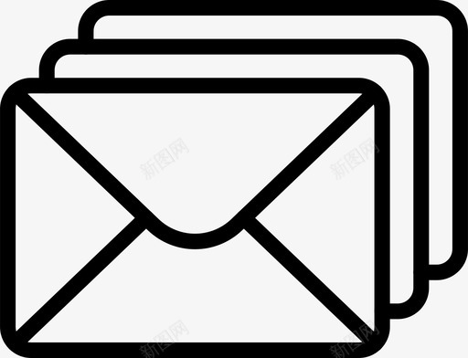 堆叠信封信件邮件图标svg_新图网 https://ixintu.com smashicons邮件大纲 信件 堆叠信封 消息 邮件
