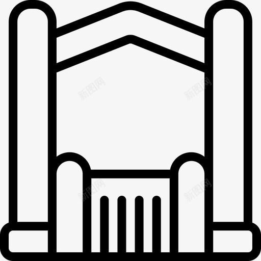 弹跳城堡儿童玩具图标svg_新图网 https://ixintu.com 儿童 弹跳城堡 玩具 玩具轮廓