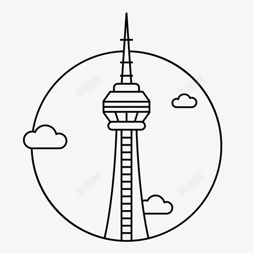 多伦多大厦加拿大图标svg_新图网 https://ixintu.com 加拿大 北美城市的标志 城市 塔楼 多伦多 大厦