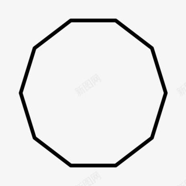 十边形二维几何图标图标