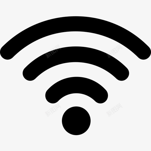 wifiinternet信号图标svg_新图网 https://ixintu.com internet wifi wifi区域 信号 无线 网络和通信材料字形图标