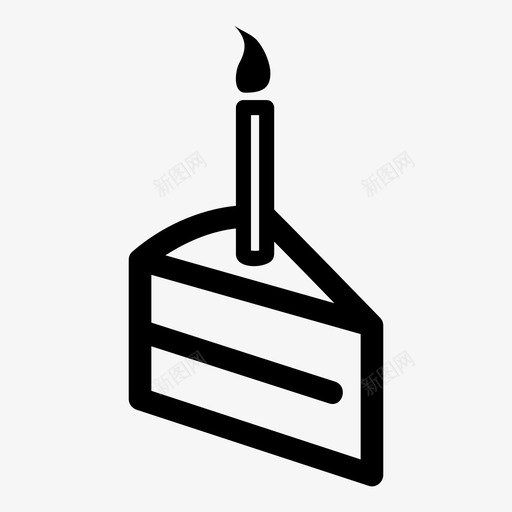 生日蛋糕蜡烛一块图标svg_新图网 https://ixintu.com 一块 生日蛋糕 蜡烛