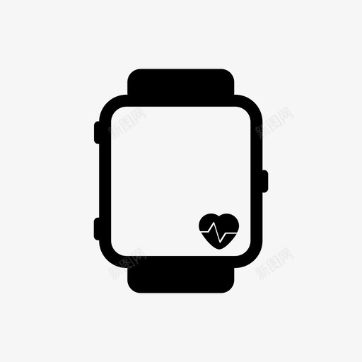 智能手表心跳图标svg_新图网 https://ixintu.com 心跳 智能手表