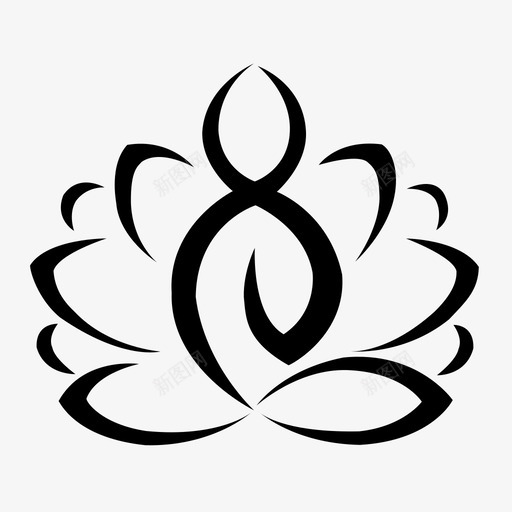 莲花禅svg_新图网 https://ixintu.com 莲花禅 莲花禅 Zen Lotus