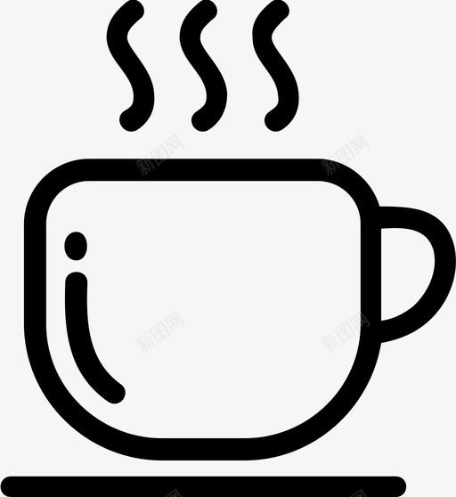 咖啡早餐杯子图标svg_新图网 https://ixintu.com 咖啡 早餐 杯子 茶