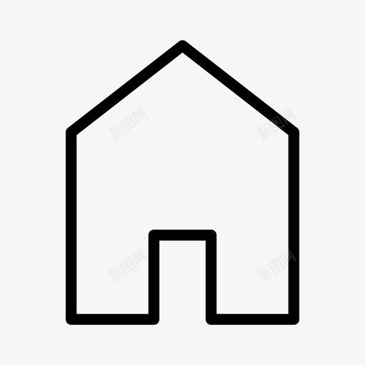 房子应用程序后面图标svg_新图网 https://ixintu.com 后面 家 应用程序 房子 简单图标