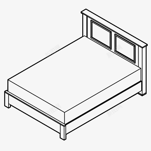 床卧室旅馆图标svg_新图网 https://ixintu.com 休息 卧室 床 放松 旅馆 睡觉