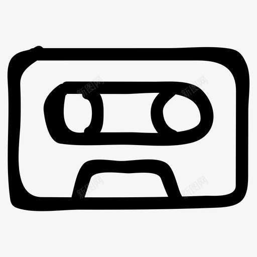 盒式磁带音频音乐图标svg_新图网 https://ixintu.com 声音 录音机 盒式磁带 音乐 音乐音频和视频手绘 音频