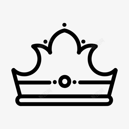 皇冠珠宝国王图标svg_新图网 https://ixintu.com 国王 王后 珠宝 皇冠