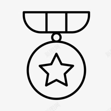 服务奖章成就军队图标图标