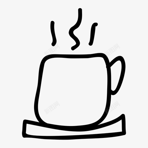 咖啡热茶早茶图标svg_新图网 https://ixintu.com 咖啡 早茶 热茶 茶杯 食物和饮料