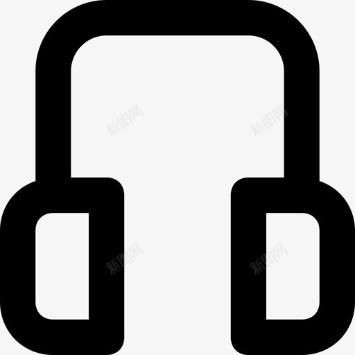 耳机小工具电子产品平滑线条图标svg_新图网 https://ixintu.com 小工具 电子产品平滑线条图标 耳机
