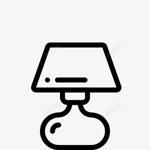 熄灯灯罩灯光图标svg_新图网 https://ixintu.com 家庭自动化概述 灯光 灯罩 照明 熄灯