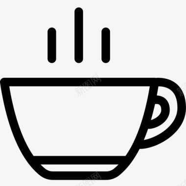 咖啡杯咖啡因饮料图标图标