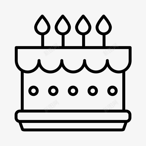 生日蛋糕蜡烛甜点图标svg_新图网 https://ixintu.com 甜点 生日蛋糕 糖果 蜡烛 食物