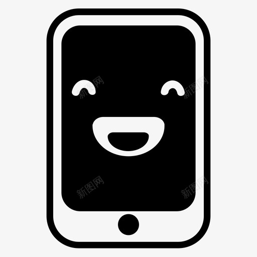 快乐智能手机安卓表情图标svg_新图网 https://ixintu.com iphone 大笑 安卓 快乐智能手机 表情