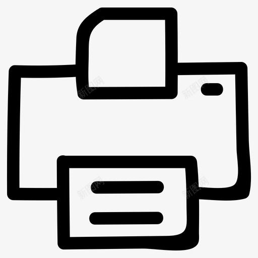 打印机机器轮廓图标svg_新图网 https://ixintu.com 复印件 打印机 机器 纸张 计算机硬件手绘 轮廓