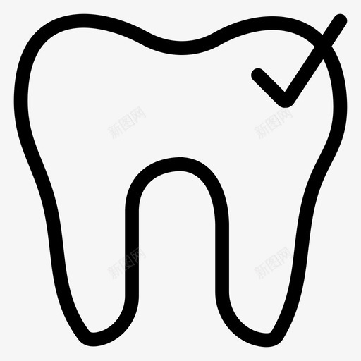 牙齿蛀牙检查图标svg_新图网 https://ixintu.com 勾号 医疗保健 检查 牙医 牙线图标 牙齿 蛀牙
