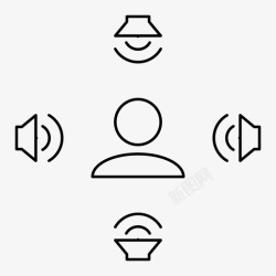 扬声机图片环绕音响系统音响扬声器图标高清图片