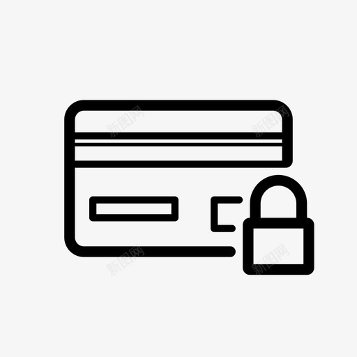 信用卡锁定信用卡支付图标svg_新图网 https://ixintu.com visa 信用卡 信用卡锁定 手机银行 支付 购物