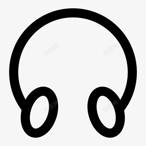 耳机收听音乐图标svg_新图网 https://ixintu.com 基本用户界面 收听 耳机 音乐