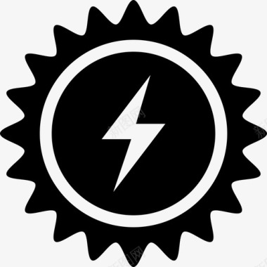 太阳能lightbolt图标图标