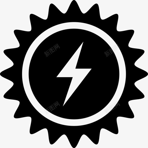 太阳能lightbolt图标svg_新图网 https://ixintu.com lightbolt 太阳能