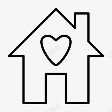 房子爱房子心图标图标