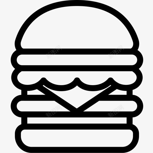 汉堡吃快餐图标svg_新图网 https://ixintu.com 吃 垃圾食品 快餐 汉堡 食品系列
