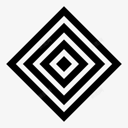 钻石图案形状图标svg_新图网 https://ixintu.com 图案 形状 正方形 符号 钻石