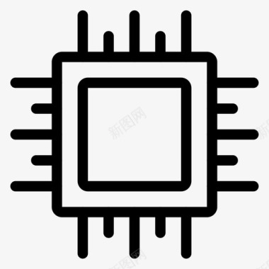 计算机微芯片多媒体图标图标