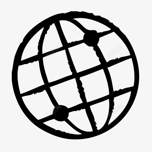地球仪计算机互联网图标svg_新图网 https://ixintu.com 万维网 互联网 地球仪 草图2 计算机