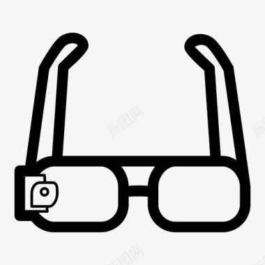 智能眼镜谷歌眼镜科技图标图标