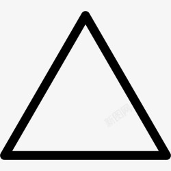 平面三角形平面三角形形状poi信号轮廓图标高清图片