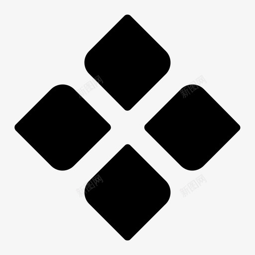 形状分割花图标svg_新图网 https://ixintu.com 分割 形状 形状形成几何 符号 群 花 装饰