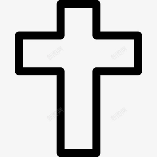 基督教十字架形状poi信号轮廓图标svg_新图网 https://ixintu.com poi信号轮廓 基督教十字架 形状