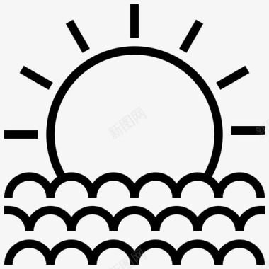 太阳云预报图标图标