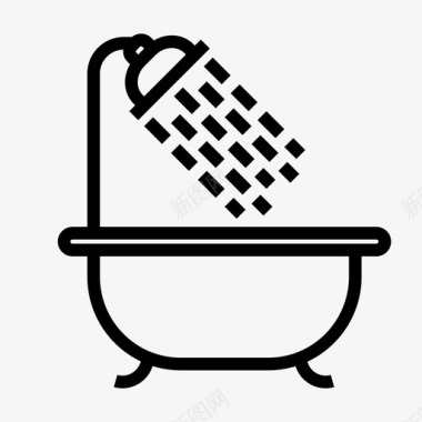 浴室浴缸清洁剂图标图标