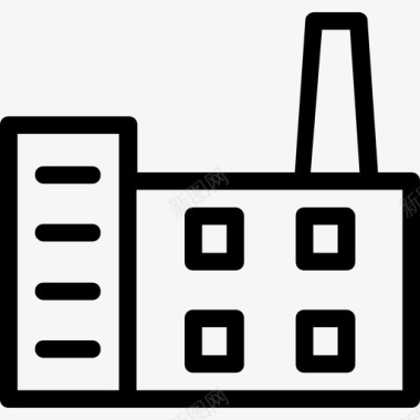 工厂冷却塔企业图标图标