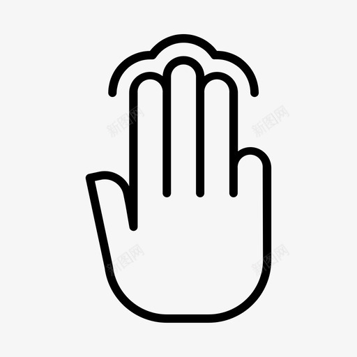 轻触3个手指手势图标svg_新图网 https://ixintu.com 3个手指 手 手势 按 触摸 触摸手势 轻触