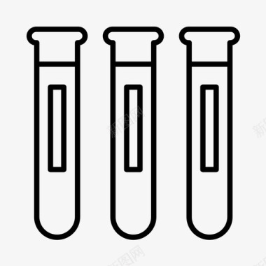 试管化学实验室设备图标图标
